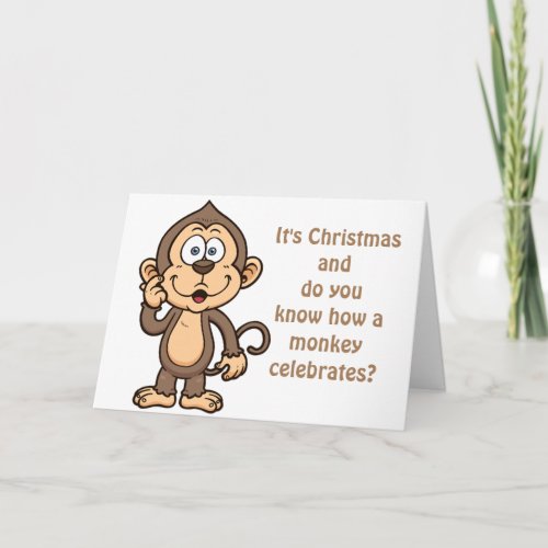 MONKEY BUSINESS_MEYOU AND MISTLETOE CHRISTMAS HOLIDAY CARD