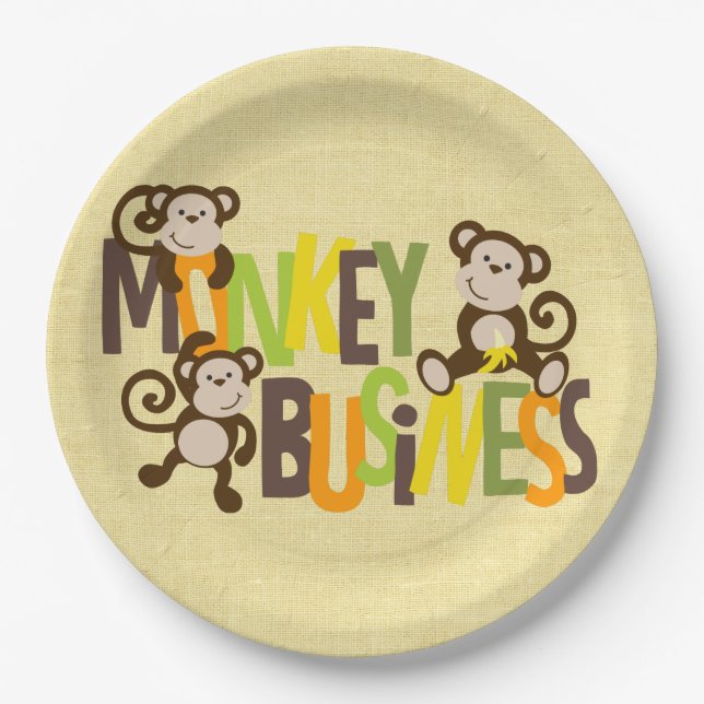 Monkey Business Paper Plates (Front)