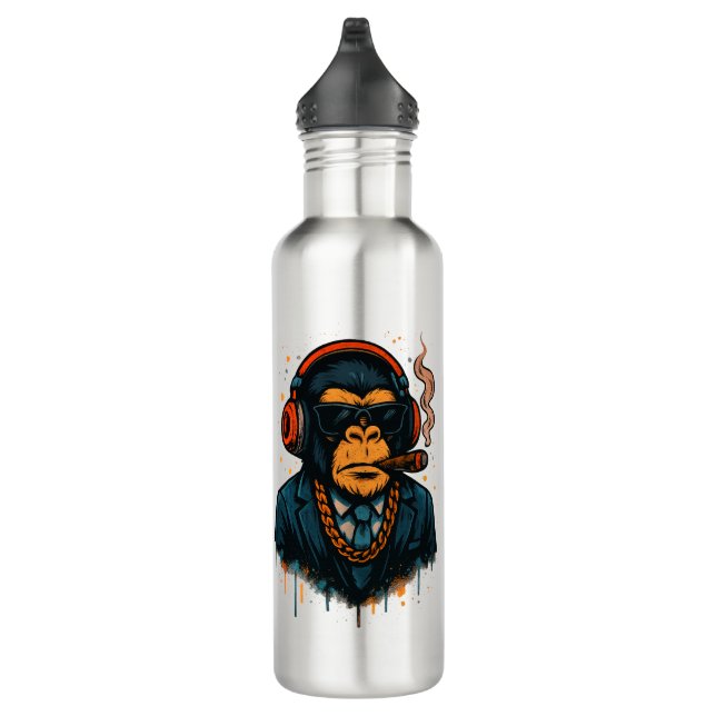 Monkey Business - The Boss of Monkey Stainless Steel Water Bottle (Right)