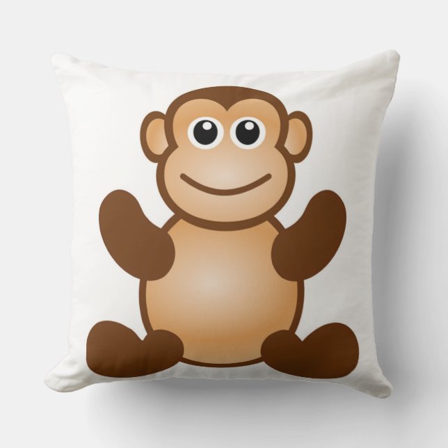 MONKEY BUSINESS THROW PILLOW (Front)