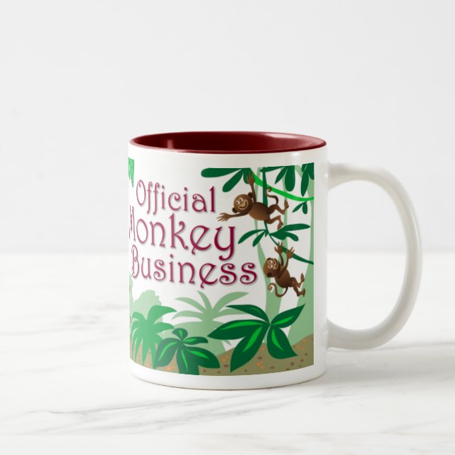 Monkey Business Two-Tone Coffee Mug (Right)