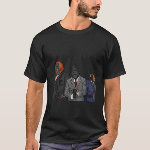 Monkey Business With Three Monkeys In Suits T_Shirt