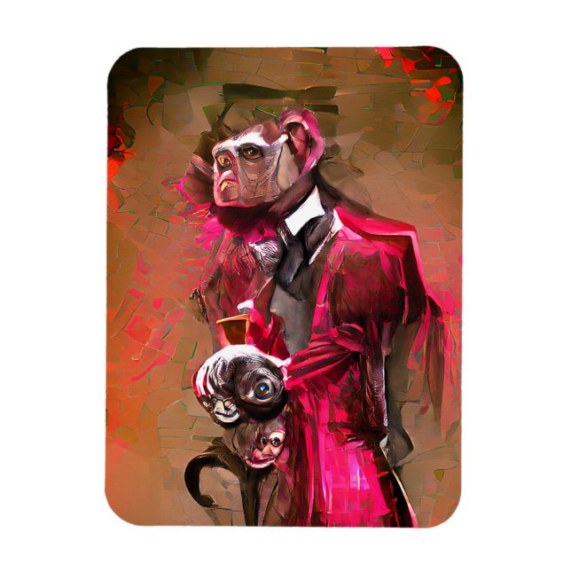 Monkey Butler Magnet (Vertical)