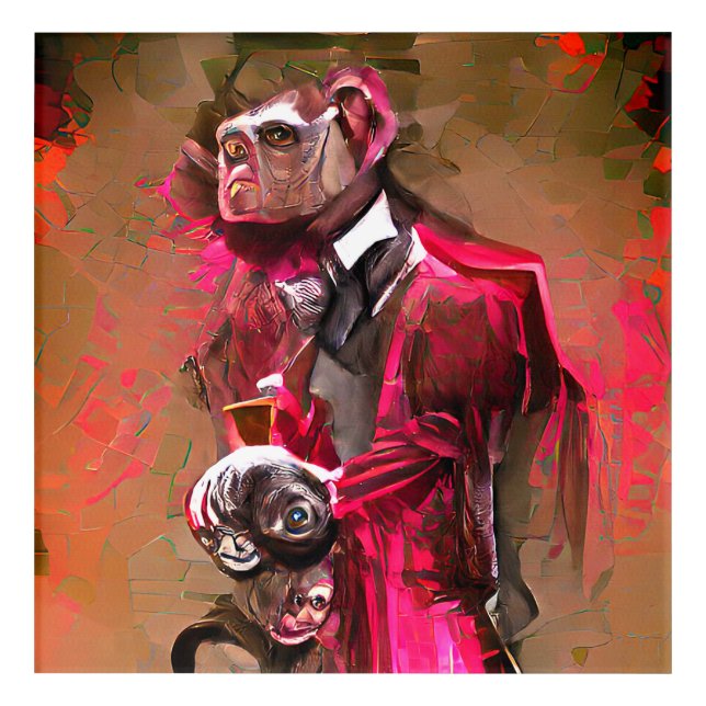 Monkey Butler Poster Acrylic Print (Front)