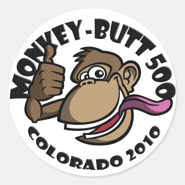 Monkey Butt 500 - Colorado 2010 - Sticker - Black (Front)