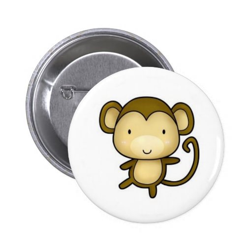 Monkey Button | Zazzle