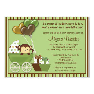 Monkey Shower Invitations 6