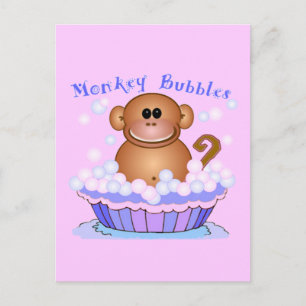 Monkey Cartoon Postcard