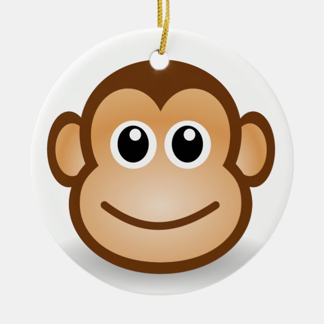 Monkey Ceramic Ornament (Front)