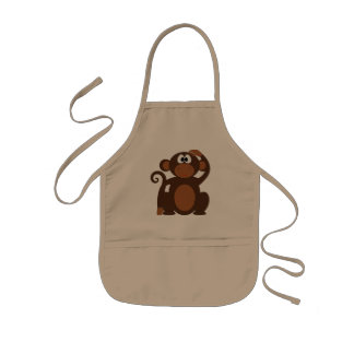 monkey-chimp-ape-chimpanzee-animal kids' apron