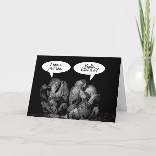 Monkey Chimp Funny Family Reunion Invitation Card