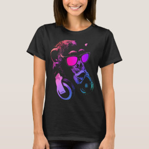Monkey Chimp With Sunglasses And Headphones T-Shirt