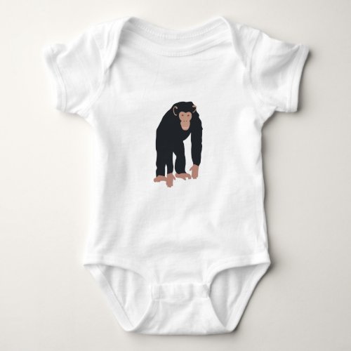 Monkey Chimpanzee   Baby Bodysuit