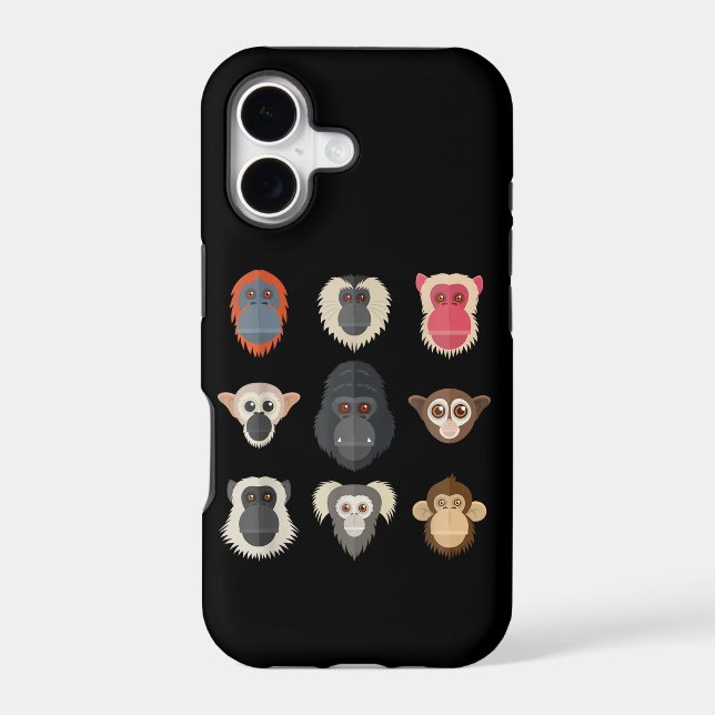 Monkey Chimpanzee Gorilla Spider Monkey Squirrel M Iphone Case (Back)