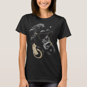 Monkey Chimpanzee with Sunglasses and Headphones T-Shirt