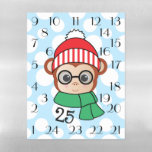 Monkey Christmas Advent Calendar Magnetic Dry Erase Sheet<br><div class="desc">Monkey Christmas Advent Calendar Magnetic Dry Erase Sheet</div>