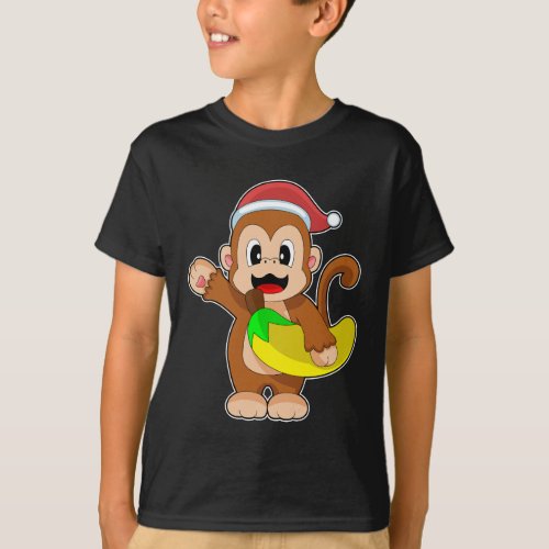 Monkey Christmas Banana T_Shirt