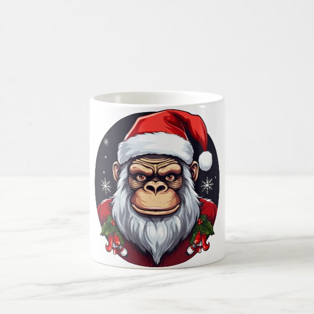 Monkey Christmas Coffee Mug (Center)
