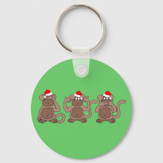 monkey Christmas Keychain