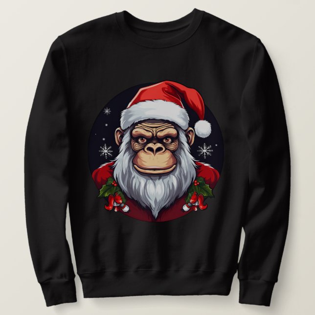 Monkey Christmas Sweatshirt (Design Front)