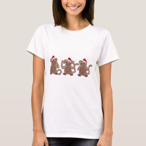 monkey Christmas T_Shirt