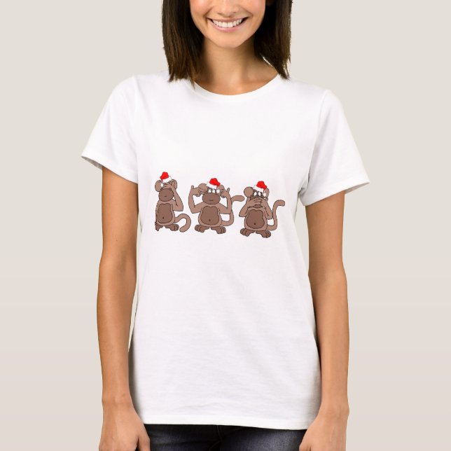 monkey Christmas T-Shirt (Front)