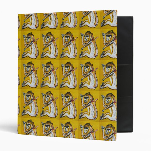 Monkey Circus Art 3 Ring Binder (Front/Inside)