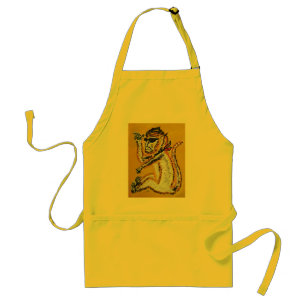 Monkey Circus Art Adult Apron