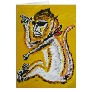 Monkey Circus Art Card
