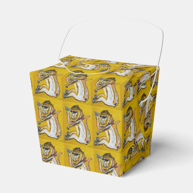 Monkey Circus Art Favor Boxes (Front Side)