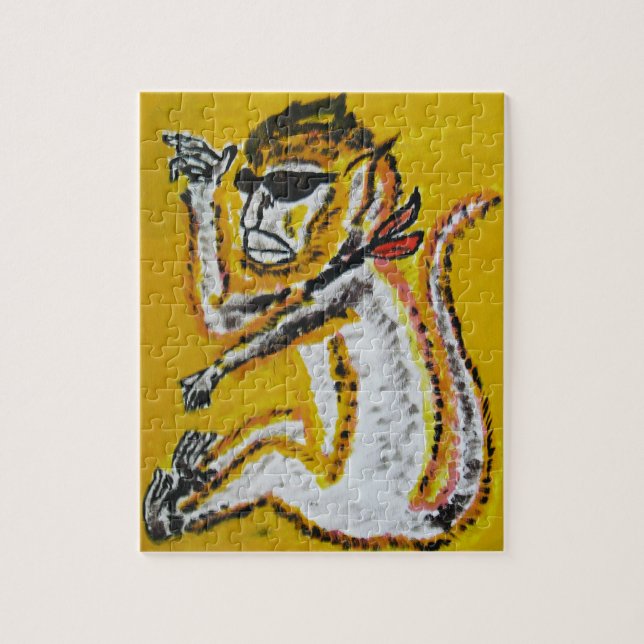 Monkey Circus Art Jigsaw Puzzle (Vertical)