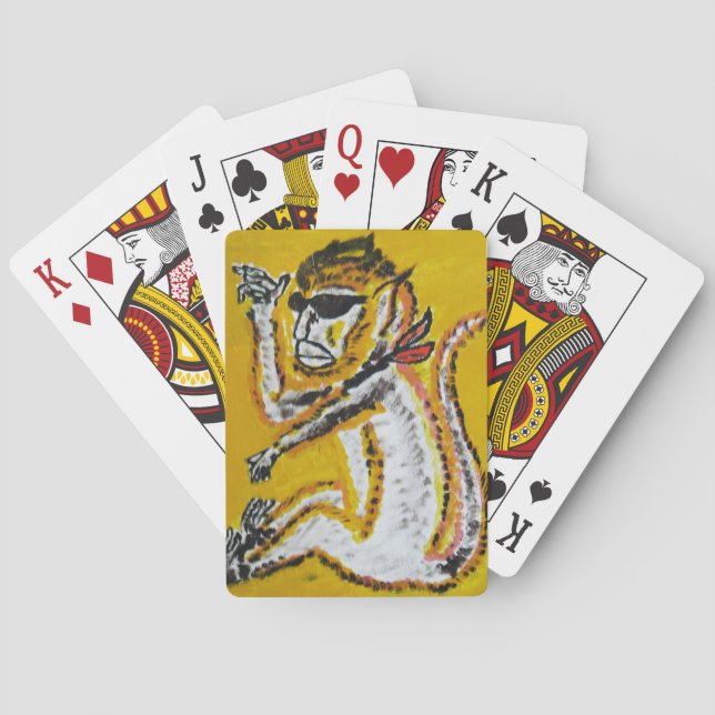Monkey Circus Art Poker Cards (Back)