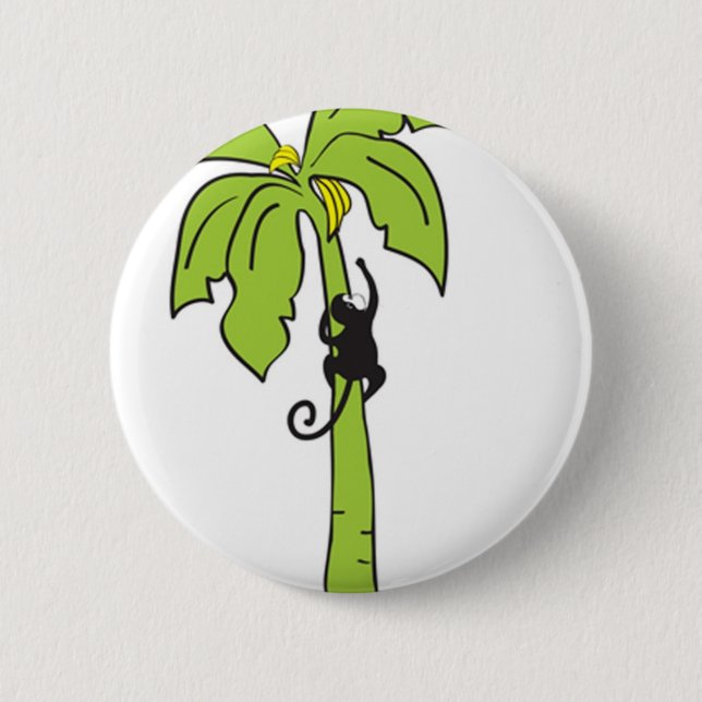 Monkey Climbing a Tree Button (Front)
