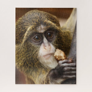 Monkey Climbing Tree Photo Jigsaw Puzzle