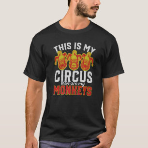 Monkey Clown Costume Carnival Circus Artist Circu T-Shirt