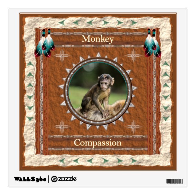 Monkey Compassion Energy Wall Decal (Front)