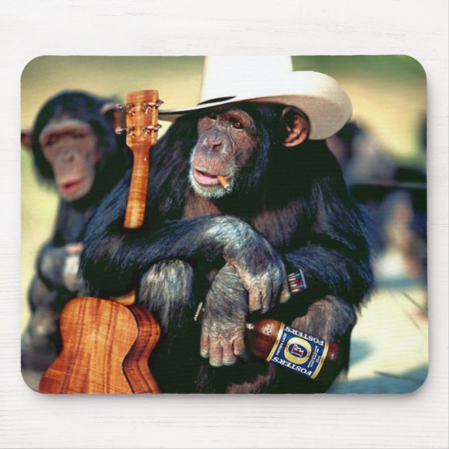 Monkey_Cowboy Mouse Pad (Front)