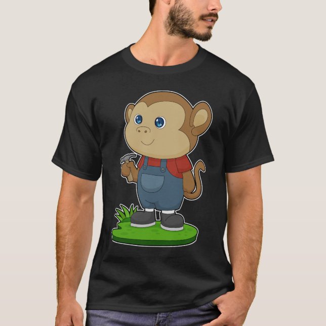 Monkey Craftsman Hammer T-Shirt (Front)