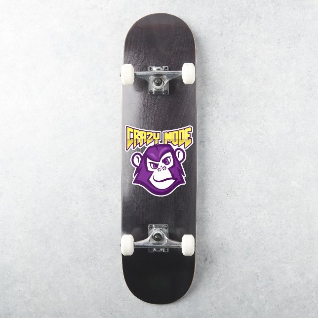 Monkey Crazy Mode Sticker (Skateboard)