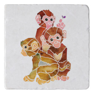 Monkey Cubism Art Trivet