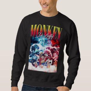 Monkey D. luffy Retro Bootleg   Nakama Fans Merch Sweatshirt