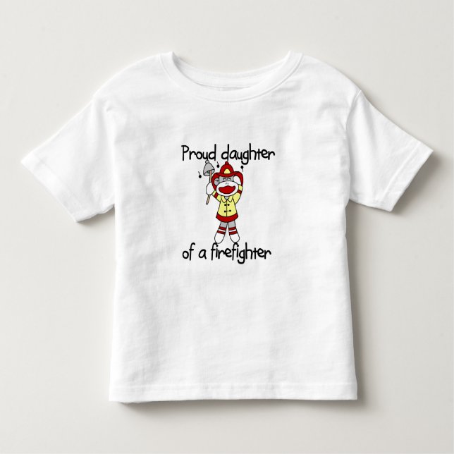 Monkey Daughter of Firefighter Toddler T-shirt (Front)