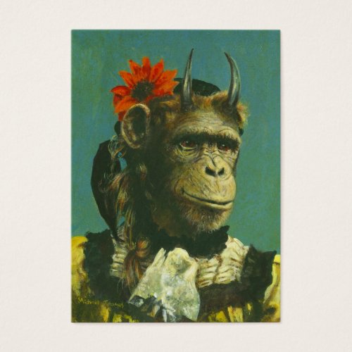 Monkey Demon ACEO Business Card