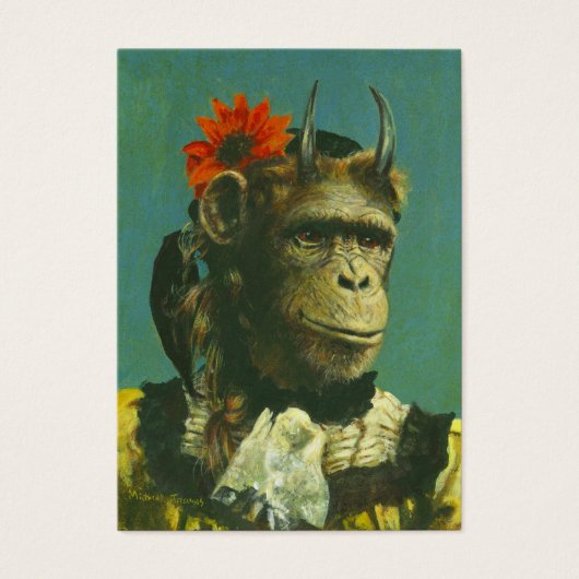 Monkey Demon ACEO Business Card (Front)