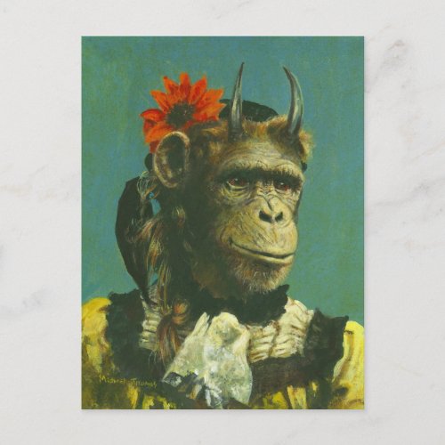 Monkey Demon Postcard