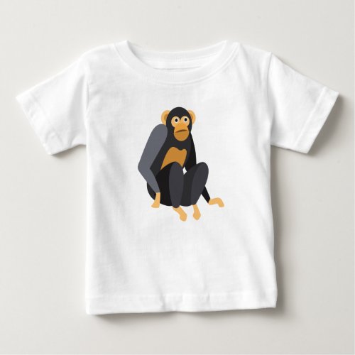 Monkey Design Baby Basic Jersey T_Shirt