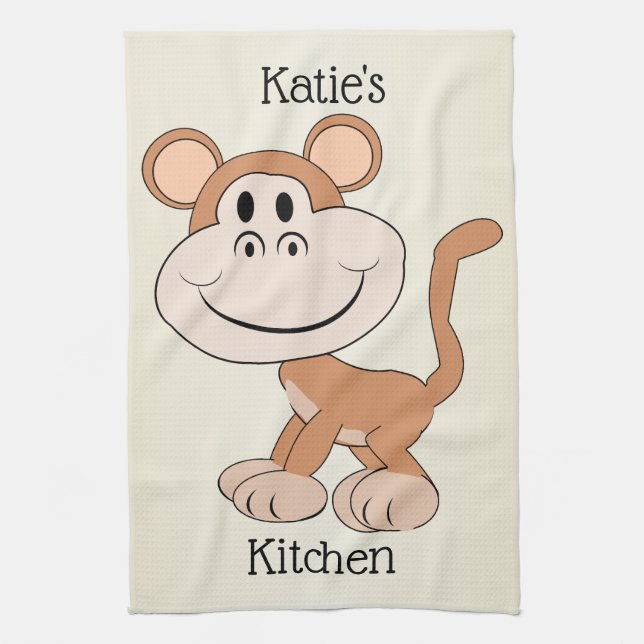 Monkey Design Kitchen Towel (Vertical)