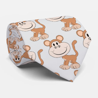 Monkey Design Neck Tie