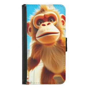 Monkey Design Samsung Galaxy S5 Wallet Case