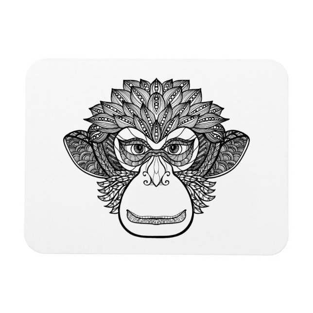 Monkey Doodle Face Magnet (Horizontal)